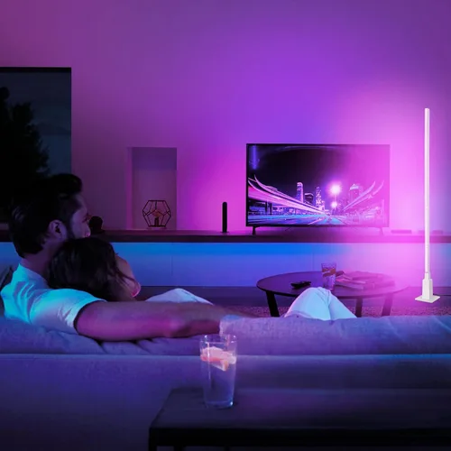 Vista 8 de Depuley Lámpara de pie inteligente RGB, lámpara de esquina WiFi que cambia de color compatible con Alexa Mood Light, control de aplicación