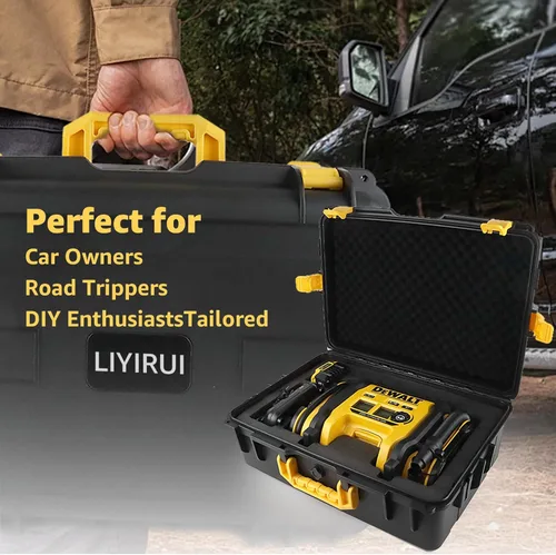 Vista 4 de DEWALT - Funda rígida compatible con inflador de neumáticos de 20 V MAX DCC020IB – Caja de almacenamiento protectora impermeable a prueba de golpes