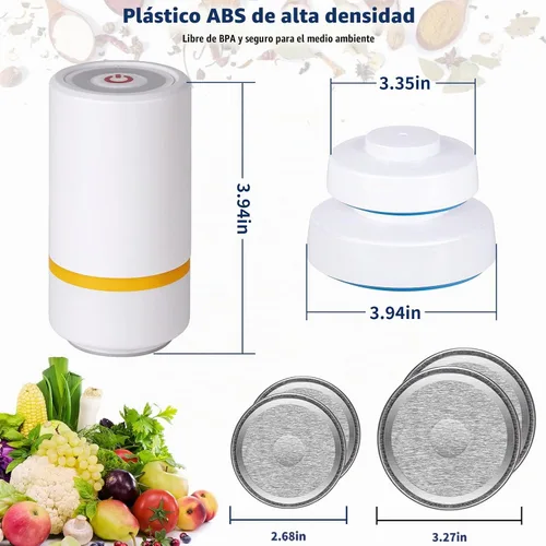 Vista 2 de Kit de bomba de vacío eléctrica para tarros de masón: tarros de boca ancha compatibles con la máquina selladora al vacío de ahorro de alimentos