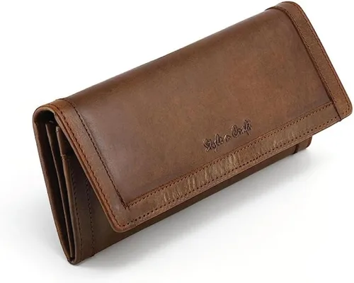 Vista 11 de Style N Craft Full-Grain Leather Clutch Wallet for Women, RFID-Protected with Multiple Card Holders