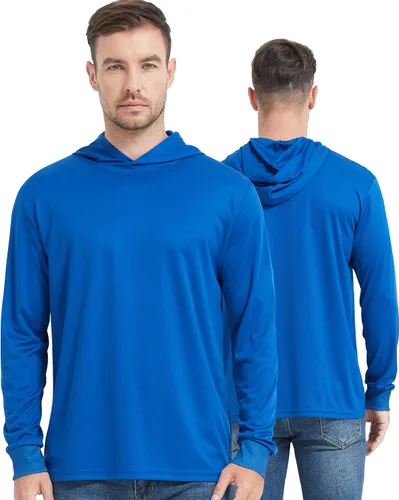Vista 15 de ProtectX Sudadera ligera de manga larga con protección solar de alta visibilidad, UPF 50+ de secado rápido, camisa SPF UV, ropa activa