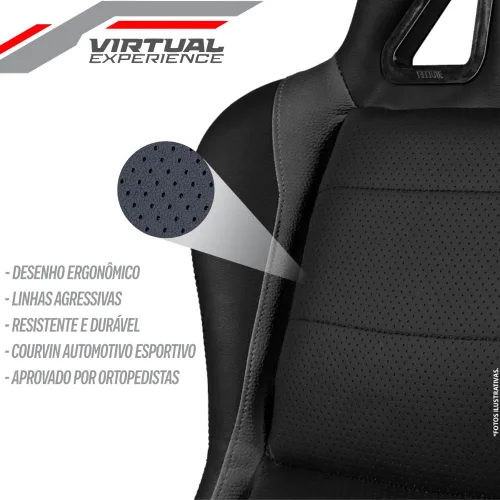 Vista 9 de Extreme Simracing Racing Simulator Cockpit With All Accessories (Black) - VIRTUAL EXPERIENCE V 3.0 Racing Simulator For Logitech G27, G29, G920