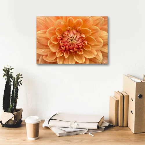 Vista 7 de Epic Graffiti 'Orange Dahlia' de Cora Niele, lienzo decorativo para pared, 18 x 12 pulgadas