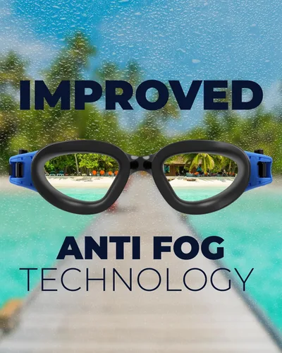 Vista 9 de AqtivAqua DX - Gafas de natación con visión amplia para adultos, hombres y mujeres, antiempañamiento y sin fugas
