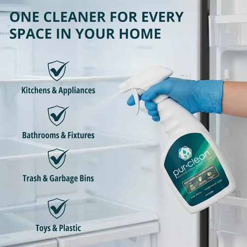 Vista 6 de EvaClean PurClean Limpiador multiusos, listo para usar, paquete de 2 botellas de spray de 32 onzas líquidas cada uno, desengrasante biodegradable
