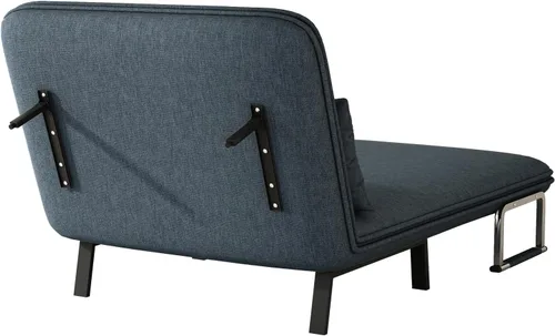 Vista 9 de BOJATU - Silla convertible de 39.4 pulgadas, sofá cama de tres pliegues con respaldo ajustable, diván de ocio con marco de acero resistente