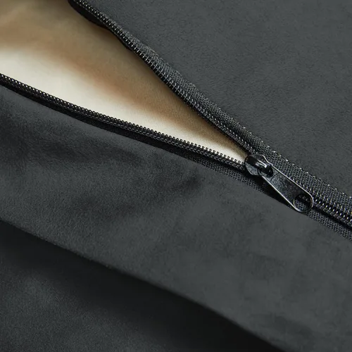 Vista 9 de Lumaland Silla Puf Lujosa Mediana de 3 pies con Funda de Microgamuza - Ultra Suave, Relleno de Espuma, Sofá Puf Lavable para Adultos, Adolescentes