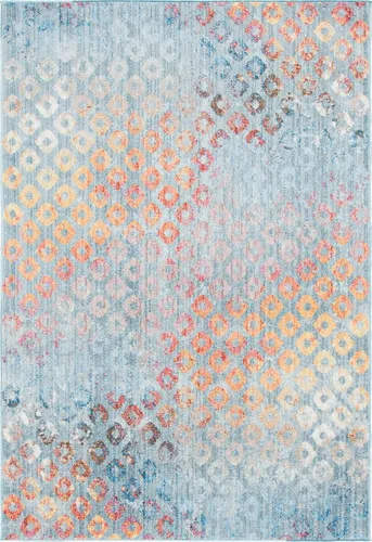 Vista 16 de Unique Loom Rainbow Collection - Alfombra geométrica abstracta moderna acuarela rosa (2 pies 2 pulgadas x 3 pies)