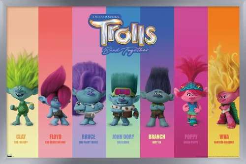 Vista 11 de Trends International Trolls: Band Together - Póster de pared Perfect Harmony, 22.4 pulgadas de largo x 14.7 pulgadas, versión enmarcada de madera