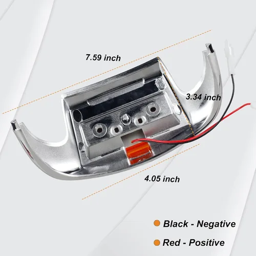Vista 6 de NTHREEAUTO 2 luces LED para guardabarros delanteros y traseros, compatibles con Harley Road King Electra Glide Ultra Classic Heritage Softail
