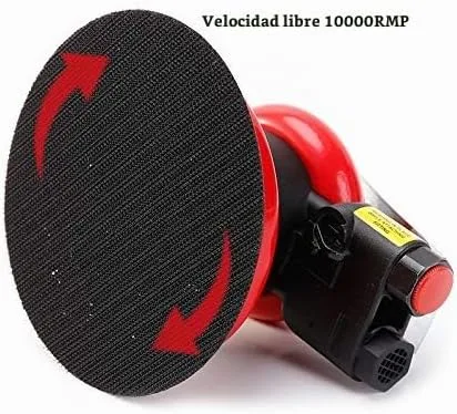 Vista 2 de Shop Lijadora neumática 5", 3/16" Da Sander, lijadora de órbita aleatoria neumática para automóviles de carrocería, trabajo de madera