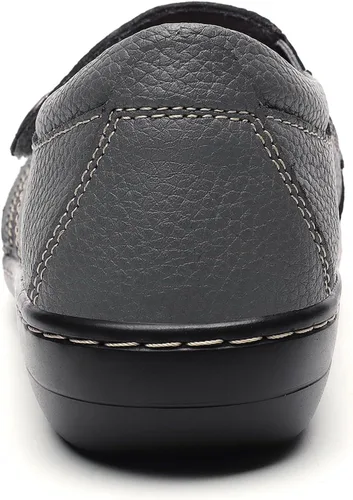 Vista 8 de Geoeleph Mocasines casuales para mujer, mocasines cómodos para caminar, mocasines de cuero para conducir