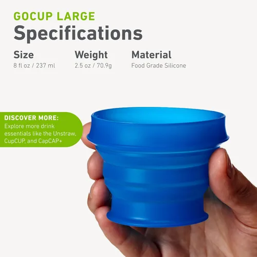 Vista 5 de Humangear GoCup, Negro, Gocup, grande (8 fl. oz/8.0 fl oz), negro