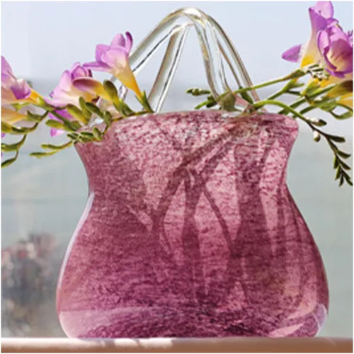 Vista 8 de Bag Flower Vase, Unique Flower Vase Purse Glass Vase Glass Tote Bag Vase, for Home Décor,Enterpiece,Events,Office,Garden,Wedding,Yellow