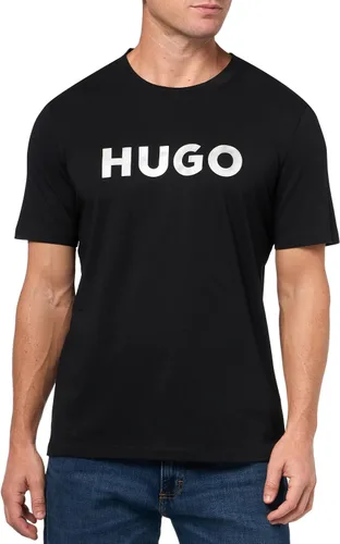 Vista 26 de Hugo Men's Print Logo Short Sleeve T-Shirt Blanco