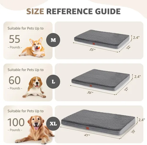 Vista 6 de Cama ortopédica para perros grandes, cama impermeable para perros con funda extraíble lavable y parte inferior antideslizante, colchón de espuma