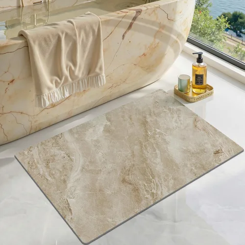 Vista 32 de LUMI Tapetes de baño ultra delgados, superabsorbentes, de secado rápido, antideslizantes, para debajo de la puerta, bañera, lavabo y ducha, 17 x 30