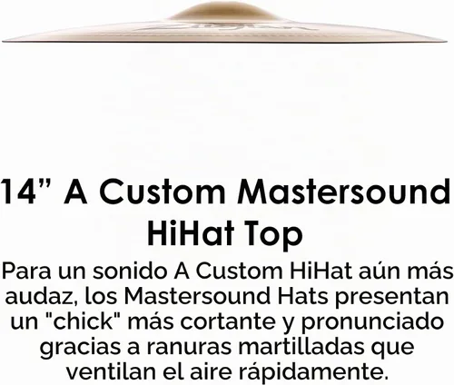 Vista 3 de Zildjian 14 pulgadas A Custom Mastersound Hi-hat Top Platillo