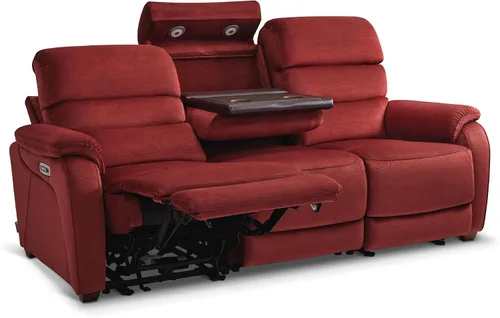 Vista 14 de MCombo ST258M3 - Sofá reclinable eléctrico de pared de 87.2 pulgadas con mesa abatible, sofá reclinable con reposacabezas ajustables, puertos