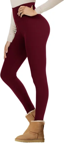 Vista 14 de NexiEpoch - Leggings de forro polar para mujer, pantalones de yoga de invierno de cintura alta, control de abdomen, suaves, térmicos, cálidos