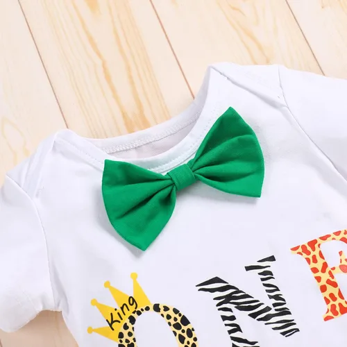 Vista 5 de IWEMEK Disfraz de safari de la selva para el primer cumpleaños de los niños y bebés traje salvaje pantalones cortos tirantes en Y para fotos