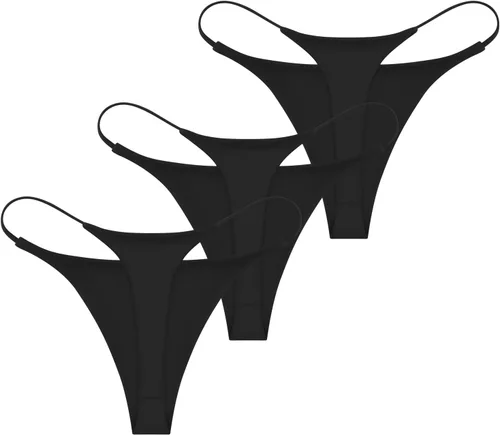 Vista 2 de ETAOLINE Tanga de bikini para mujer con parte inferior atrevida sólida G String Bragas