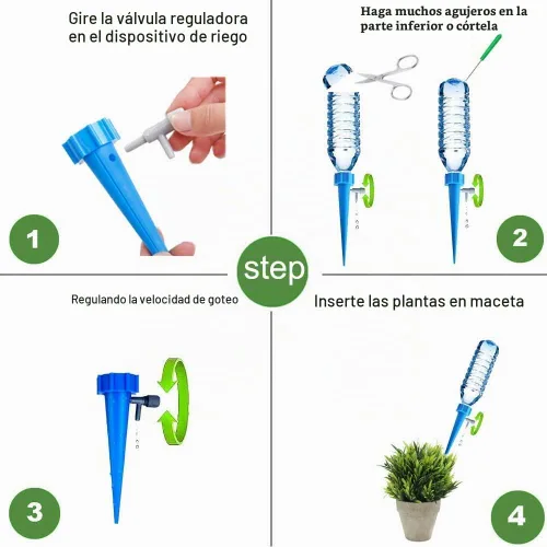 Vista 7 de ARTEM Picos de riego de plantas automáticas, dispositivos de riego automático para plantas de vacaciones, sistema de agua con válvula de control
