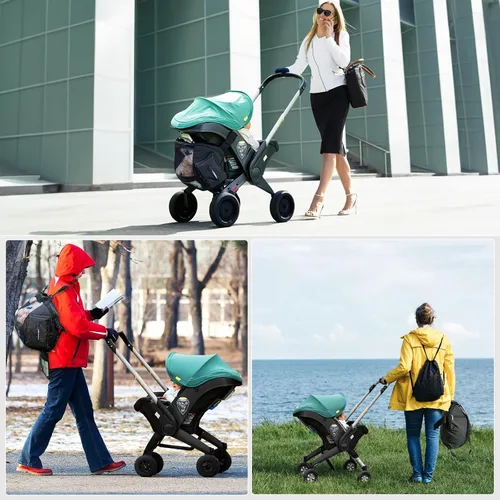 Vista 5 de Bolsa de almacenamiento compatible con el cochecito de asiento de automóvil Doona, accesorios de cochecito, gran capacidad, accesorios para bolsa