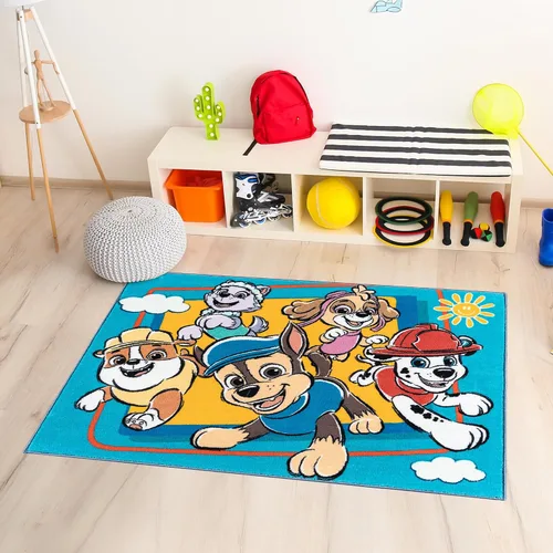 Vista 6 de Gertmenian Paw Patrol - Alfombra para interiores, 3 x 5 pies, antideslizante, ideal para niños en dormitorio, sala de juegos, aula, guardería o área