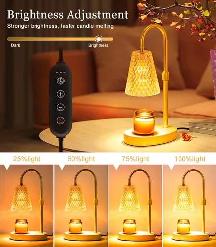 Vista 2 de Lámpara Calentadora de Velas con Temporizador Eléctrico - Calentador de Lámpara de Velas, Regalos del Día de la Madre para Mamá y Mujeres, Regalos