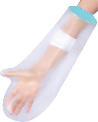 Vista 10 de CureSquad Brazo de cubierta de ducha fundido, fundas de fundición para ducha, cubierta de fundición impermeable para adultos, protección de yeso