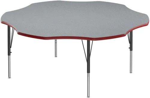 Vista 62 de Correll Mesa rectangular de actividades para el aula de 24 x 48 pulgadas, altura ajustable (19 a 29 pulgadas), parte superior de granito gris, borde