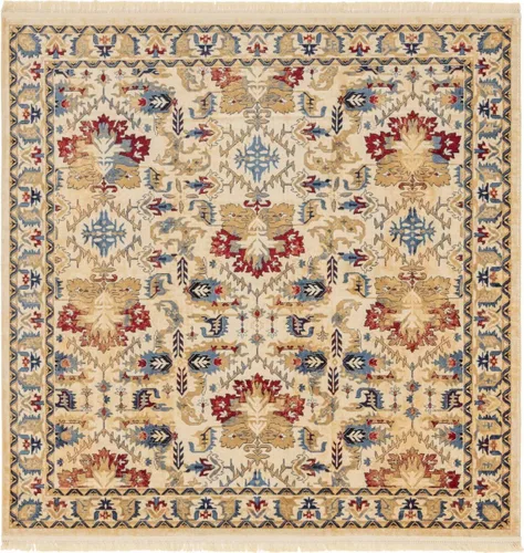 Vista 18 de Unique Loom District Collection - Alfombra geométrica de granja, rústica, con bordes, (4 pies x 6 pies, rectangular, azul/beige)