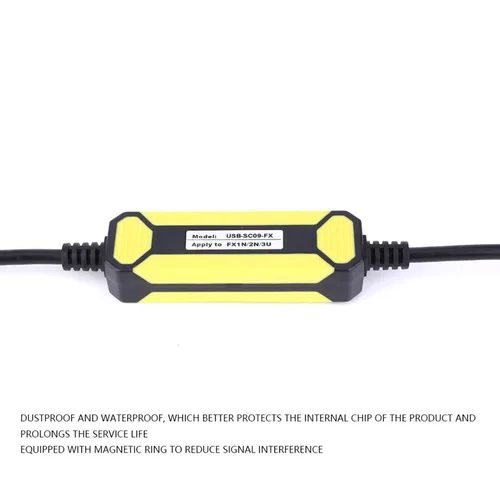 Vista 2 de ViaGasaFamido Cable de programación Cable de datos apto para FX1S/1N/2N/3U FX Series PLC USB-SC09-FX Línea de descarga de cable de 8.2 ft Línea