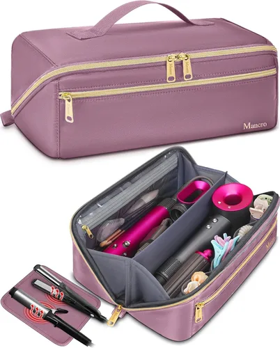Vista 14 de Mancro Estuche de transporte para Shark FlexStyle, bolsa de viaje acolchada para herramientas para el cabello con alfombrilla resistente al calor