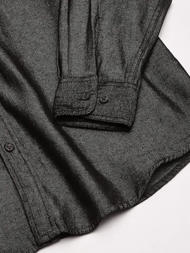 Vista 4 de Wrangler Authentics Camisa tejida clásica de manga larga para hombre Gris