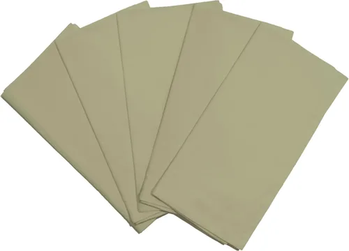 Vista 22 de Toallas de saco de harina Beige - 100% algodón orgánico, paquete de 5, 68.6 x 68.6 cm, toallas de cocina beige altamente absorbentes - Toallas