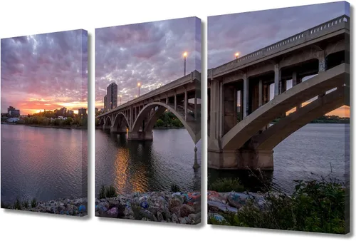 Vista 43 de Imagen del río Mississippi al anochecer, pintura de paisaje urbano de Nueva Orleans, Louisiana, impresiones artísticas, decoración de pared