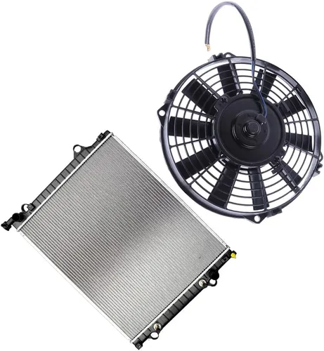 Vista 8 de SCITOO 1 ventilador de refrigeración de 8 pulgadas + radiador 2802, 1 apto para Toyota 2005-2011 para Tacoma 2.7L 2005-2011 para Toyota para Tacoma