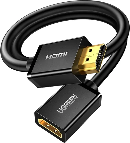 Vista 11 de UGREEN Cable de extensión HDMI 4K, extensor HDMI de 1.5 pies macho a hembra, cable adaptador compatible con Roku TV Stick PS5 PS4 Xbox Laptop PC