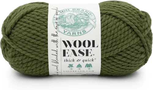 Vista 188 de Lion Brand Yarn - Ovillo de lana Wool-Ease Thick & Quick color fuerza aérea