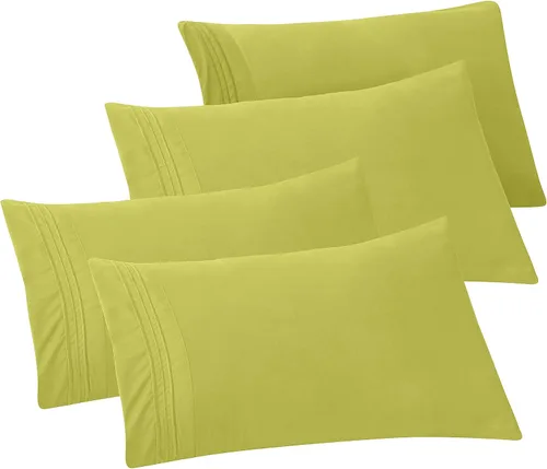 Vista 53 de Elegant Comfort Fundas de almohada sólidas de microfibra de alta calidad hotelera, tejido suave, resistente a las arrugas y a las manchas, fácil
