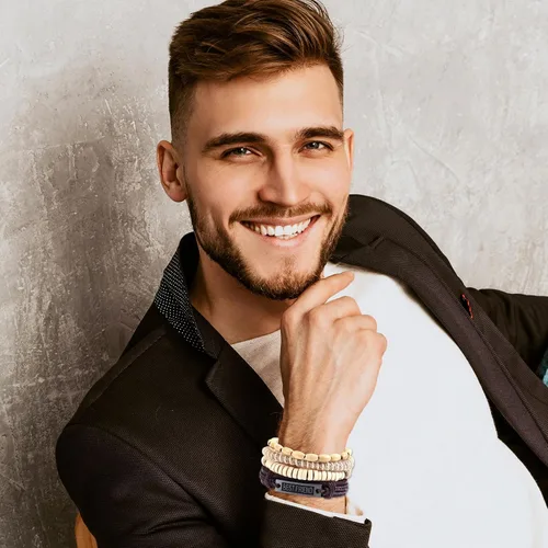 Vista 3 de Long tiantian Pulseras de cuero para hombre, estilo hippie, apilables, estilo bohemio, trenzadas, de los años 70, trajes de joyería para hombres