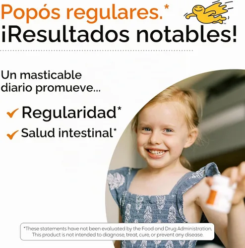 Vista 5 de BioGaia Kids Probiotic Chewables Promueve la regularidad Alivia problemas ocasionales de barriga A partir de 3 años Sin alérgenos, lácteos