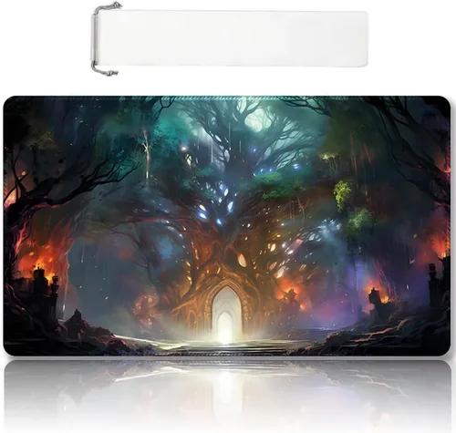 Vista 34 de Tapete de juego MTG cosido de alta calidad con zonas y parte trasera de goma antideslizante, tapete de juego TCG para MTG y otros juegos de cartas