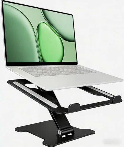 Vista 9 de Soporte ajustable para computadora portátil, elevador portátil de Plateado