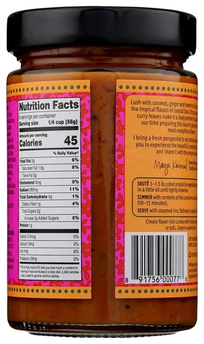 Vista 2 de Maya Kaimal Goan Coconut Indian Simmer Sauce 12.5 oz cada uno (4 artículos por pedido)