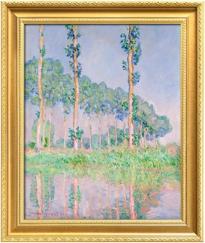 Vista 95 de IPIC - Reproducción artística de los lirios de agua de Claude Monet 1906, impresiones giclée coinciden con el marco dorado clásico, arte de pared