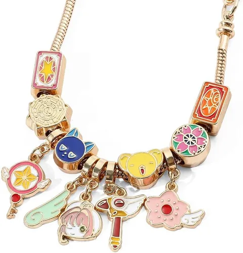 Vista 3 de rongji jewelry Pulsera de dibujos animados de gatito y gato, linda pulsera de metal Kawaii, regalo de cumpleaños y Navidad para dama, hija, nieta