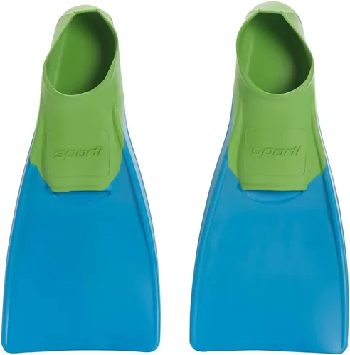 Vista 19 de Sporti Aletas de natación para adultos y niños para natación en piscina - Aletas flotantes largas para natación y snorkel - Aletas de natación